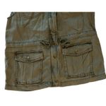 Max jeans Utility Vest XS Olive Green Sleeveless Zip Button 100% Tencel Photo 3