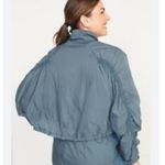 Old Navy Cropped Lightweight Water Repellent Run Jacket Ocean Shale XL Photo 2