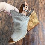 Miz Mooz  • Kona wedge sandals Pebble taupe leather open toe slingback perforated Photo 9