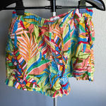 C&C California  100% Linen Tropical Print Shorts Beachy Hawaiian Resort Women's M Photo 0