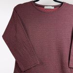 Cut Loose XS Dress 3/4 Sleeve Striped Pockets Shift Maroon Midi Raglan Cozy $129 Red Photo 1