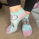 Cute Pusheen Cat Balloon ankle Socks Blue Photo 2