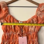 Hello Molly Hidden Kisses dress orange floral print long sleeve babydoll XS 2 Photo 7