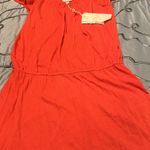 Joie Soft  red orange cotton dress nwt dirt on hem washable large Photo 3