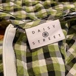 Urban Outfitters Daisy Street Faux Wrap Front Smock Dress Green Plaid Gingham Seer Sucker Size XS Photo 10