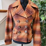 Dollhouse  Women's Multicolor Polyester Long Sleeve Double Breasted Pea Coat M Photo 0