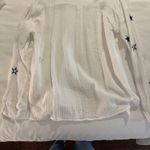 Hem & Thread White & Navy Star Embroidered Button Down Photo 1