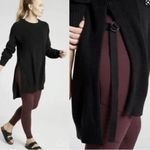 Athleta  Black West End Tunic Pullover Sweater Buckle Detail Photo 1