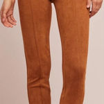 Anthropologie NWOT faux suede legging pants in cedar Brown Size 26 Professional Photo 0