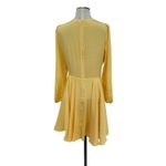 Maje  Roseau Jacquard Skater Dress Long Sleeve Yellow‎ Size 40 US Large Photo 9