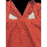 LC Lauren Conrad Lauren Conrad Flocked Ruffle Sleeveless Tank Top 3X Women's Shirt Spanish Coral Photo 3