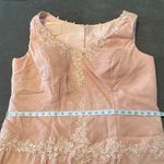 Women’s Pink Chiffon Dress Floral Detail ZipUpBack Matching Jacket Size 24W/26W Photo 10