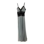 Marchesa Notte Silk Chiffon Slip Dress Formal Evening Gown Womens 8 Lace Trim Blue Photo 2