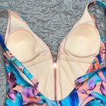 PacSun Zip Up Swimsuit One Piece Tropical Floral Zipper M Medium L Large Photo 2