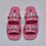 Schutz Lizzie Crystal Embellished Slides Sandals Women's 8 Pink barbiecore Shoes Photo 1