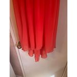 Jodi Kristopher Strapless Sequin Bodice Red Chiffon Dress S Photo 2