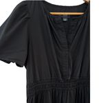 Anthropologie  Maeve Poplin Cotton Somerset Maxi Dress Black Size Large Photo 5