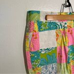 Lilly Pulitzer Vintage Cropped Patchwork Pant Pink Green Nautical 8 Photo 3