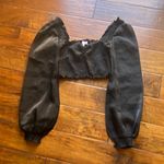 A.Peach Puff Sleeve  crop top Photo 0