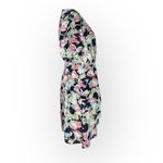 Slate + Willow Mini Dress Women's 8 Blue Silk Mixed Floral Printed Faux Wrap RTR Photo 5