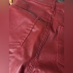 Maroon Faux Leather Pants Red Size M Photo 5