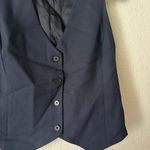 Babaton  Aritzia Deniro Button Up Crepe Vest Navy Size 8 Photo 5