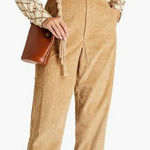 byTiMo Layered Floral Check Printed Satin Jacquard Button Down Shirt Size Small Tan Photo 0