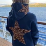 Hanes Leopard Print Stars Patchwork Hoodie Photo 5