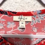 Style & Co  Womens‎ Tops Size Petite M Floral Print Pleated Flutter Sleeve Photo 3