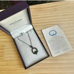 Solvar Heritage Sterling Silver Marcasite & Green Crystal Claddagh Necklace Photo 6