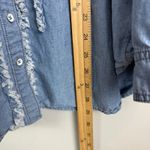 Anthropologie  Pilcro Top Women's Blue 2X Juni Ruffled Denim Classic Boho Western Photo 8