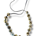 Vintage western Gold and brown vinyl conch tie belt/hat band Photo 0