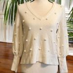 Madewell Bobble Dashwood V-Neck Sweater in Coziest Yarn - XS - Vanilla Girl Core Photo 1