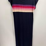 Sundry  anthropologie boho Verona Maxi Tee Dress Blue Striped Knit Casual small Photo 1