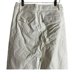 J.Crew Maritime Tapered Ripstop High-Waisted White Cotton Pleated Pants Size 6P Photo 7