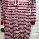 Victoria's Secret Fireside Hooded Pom-Pom Thermal One Piece Pajamas NWOT Size XL Photo 0