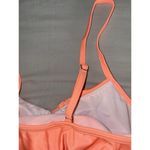 Reilive Ruffle Tank Orange Stripe High Waisted Bikini Set Swimwear Large NWT Photo 5