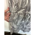 Hilary Radley  Women's Tropical Drawstring Waist T-Shirt Dress Gray Size Medium Photo 1
