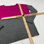 Splendid Sweater Womens Small Pink Gray Colorblock Long Sleeve Knit Top Photo 7