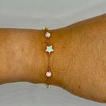 Star Seashell Gold Chain Bracelet with Seashell Beads Photo 3