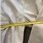 AMYLYNN Womens Darcie Hoodie‎ Vegan Leather Pocket Off White Sz Small Purple Photo 13