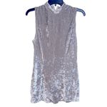 Rehab  tan crushed velvet romper size large Photo 1