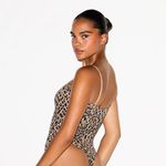 SKIMS Fits Everybody Cami Bodysuit in Sienna Jaguar Print, Size XXS Photo 2