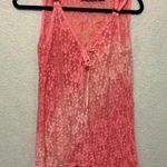 Raya Sun pink Ombre crochet lace top sz M beachy resortwear summer sheer festiva Photo 0