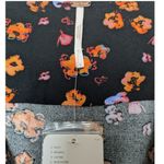 Free People L'amour Floral Long Sleeve V Neckline Button Down Romper New 2 Black Photo 5