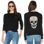 Skull Cashmere 360 Cashmere Raj Cashmere Skull Leopard Crewneck Sweater Black Size S Photo 1