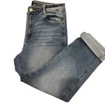 Jordache  High Rise Curvy Mom Distressed Medium Was Straight Jeans Photo 0