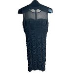 Valerie Bertinelli Cinched Bodycon Dress with Nylon Neckline Black Size 4 Photo 11