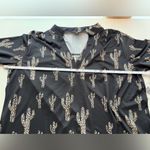 NWT Cowgirl Hardware 3/4 Sleeve Black Leopard Cactus Top Size XL Photo 8