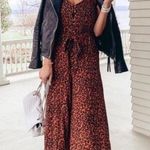 American Eagle  Outfitters Leopard Animal Print Cropped Jumpsuit XS Photo 0